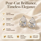 🔥 LAST DAY 90% OFF: Travel-Safe VVS1 Pear-Cut Moissanite Stud Earrings in 925 Silver