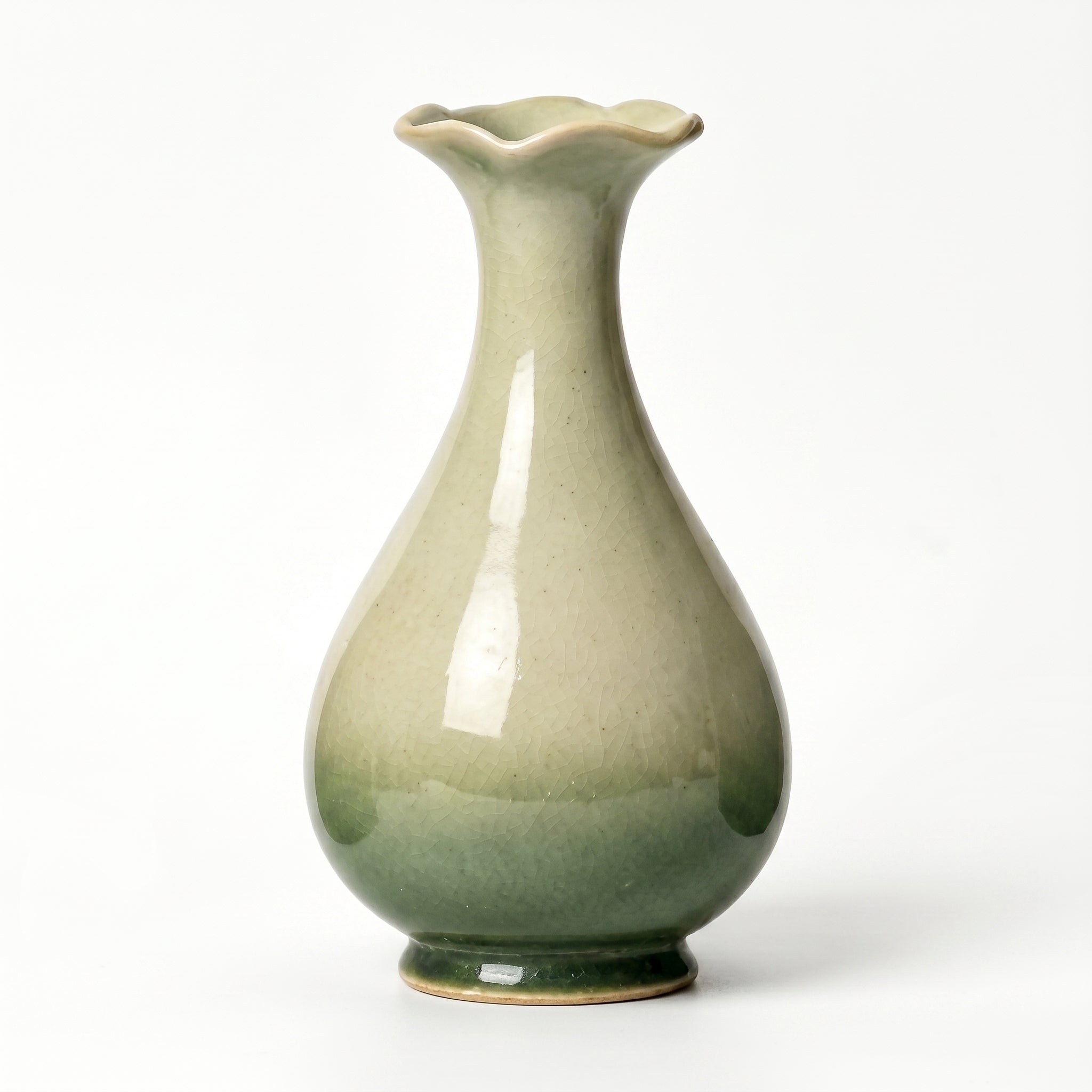 Cream Crackle Glaze Ceramic Vase