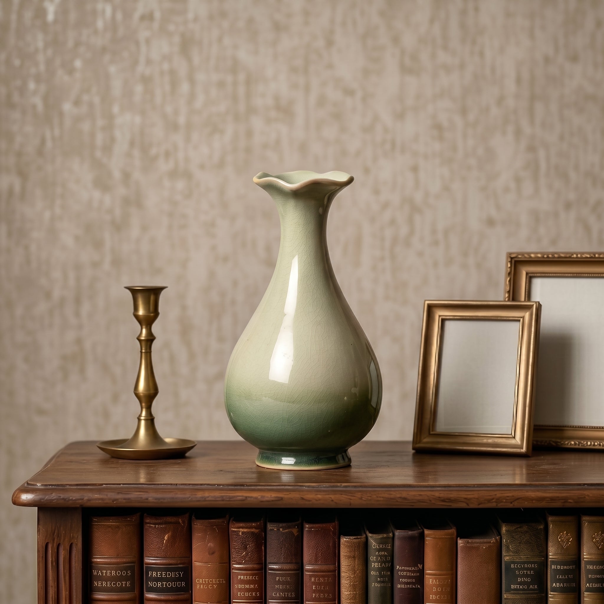 Cream Crackle Glaze Ceramic Vase