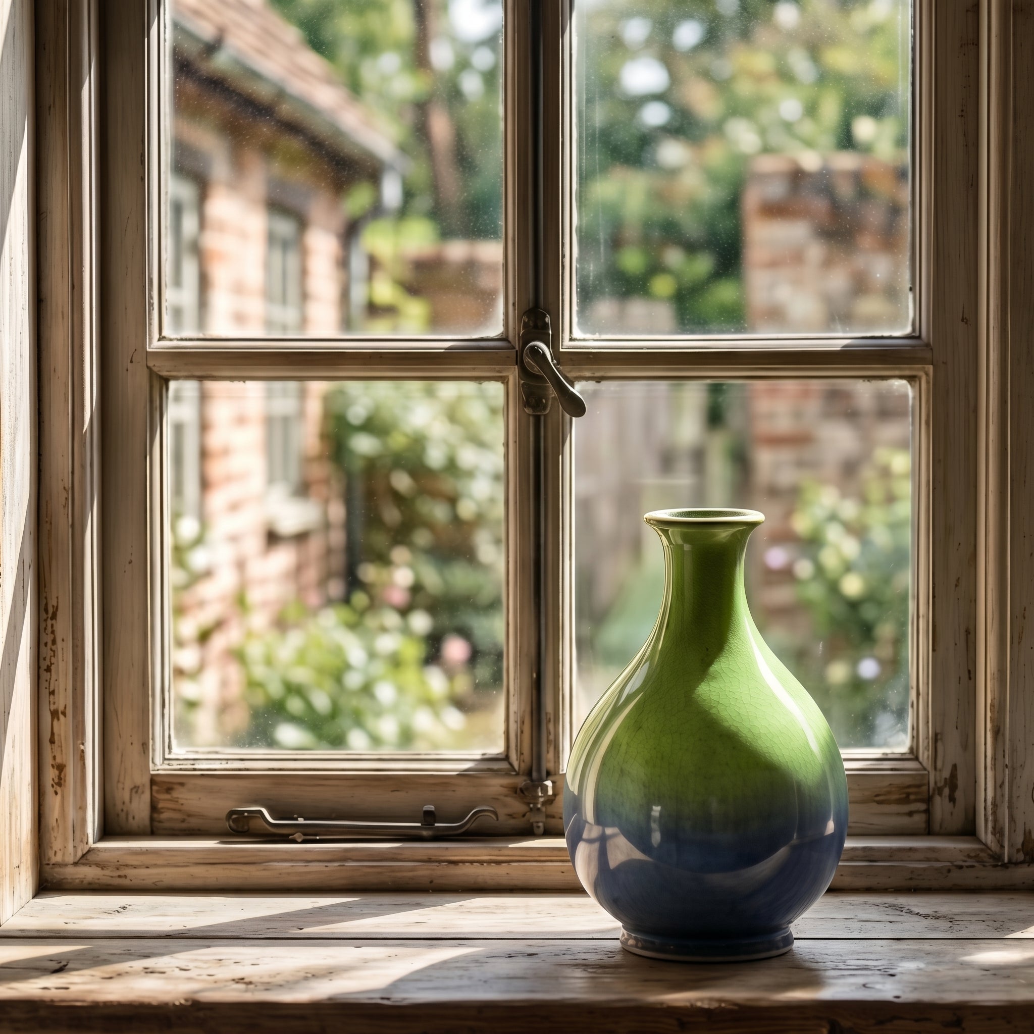Blue Reactive Glaze Ceramic Vase