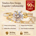 🔥 LAST DAY 90% OFF: Dazzling Handcrafted Moissanite Bow Ring — Yours for the Cost of Materials!