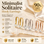 🔥 LAST DAY 90% OFF : Minimalist Solitaire U-Shape Hook Earrings – Easy-On Comfort & Timeless Brilliance