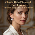 🔥 LAST DAY 90% OFF : Classic Halo Diamond Huggie Hoop Earrings – Timeless Elegance & Secure Brilliance