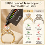 🔥 LAST DAY 90% OFF: Tester-Passing HD-Fire D-VVS1 Flawless Moissanite Vintage Bow Ring in Triple 14K Gold