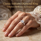 🔥90% OFF TODAY ONLY：Classic Solitaire Pavé Diamond Ring – Timeless Brilliance &amp; Ergonomic Comfort Fit