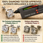 🔥 LAST DAY 90% OFF : Classic Four-Prong "Bullhead" Diamond Stud Earrings (Secure Screw-Back) – Timeless Brilliance & Sleep-Friendly Comfort