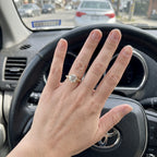 🔥 LAST DAY 90% OFF: Tester-Passing HD-Fire D-VVS1 Flawless Moissanite Vintage Bow Ring in Triple 14K Gold