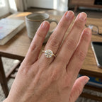 🔥 LAST DAY 90% OFF: Tester-Passing HD-Fire D-VVS1 Flawless Moissanite Vintage Bow Ring in Triple 14K Gold