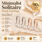 🔥 LAST DAY 90% OFF : Minimalist Solitaire U-Shape Hook Earrings – Easy-On Comfort & Timeless Brilliance