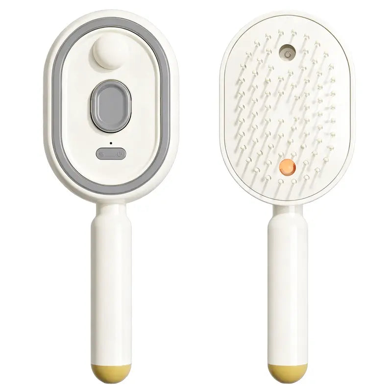 Electric Spray Air Cushion Massage Comb – Self-Cleaning, Anti-Tangle, Anti-Static, Volumizing Hair Brush with Essential Oil Mist Aromatherapy for Hair Care