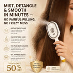 Electric Spray Air Cushion Massage Comb – Self-Cleaning, Anti-Tangle, Anti-Static, Volumizing Hair Brush with Essential Oil Mist Aromatherapy for Hair Care