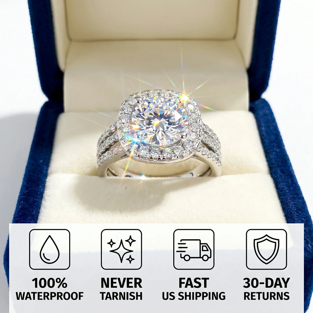 🚨 Only Today: 90% OFF |The Flawless $10k Illusion Ring | VVS1 Lab-Grown Diamond (Tarnish-Free)