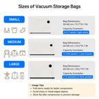 Vacuum Bags for Travel with USB Rechargeable Electric Pump, Durable Lightweight Storage Organizer, Space Saving Compression Bags , Portable Clothes Storage Organizer, Travel Packing Pouch for Garment & Outdoor Camping - Memorial Day Sale Deals