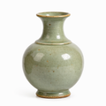 Serene Celadon Green Speckled Ceramic Vase