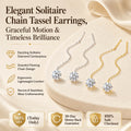 🔥 LAST DAY 90% OFF : Elegant Solitaire Chain Tassel Threader Earrings – Graceful Flowing Motion & Timeless Brilliance
