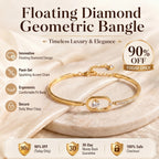 🔥 LAST DAY 90% OFF : Floating Diamond Geometric Bangle – Timeless Luxury &amp; Kinetic Brilliance