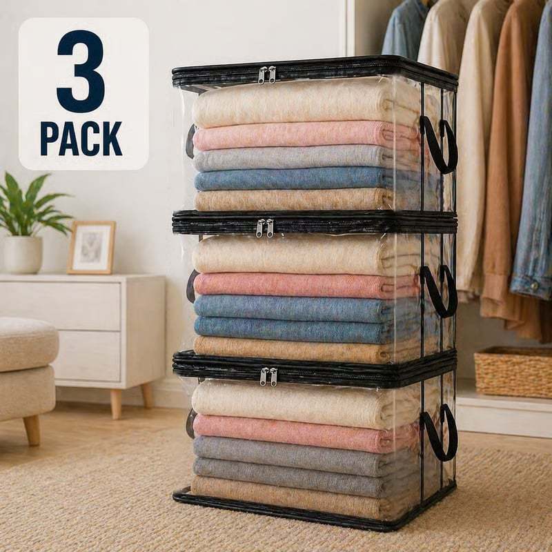 🎁 Last Day Sale 49% OFF📦Large Heavy-Duty Thick Clear Storage Bag for Clothes, Moving & Storage