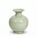 Tranquil Celadon Green Speckled Ceramic Vase