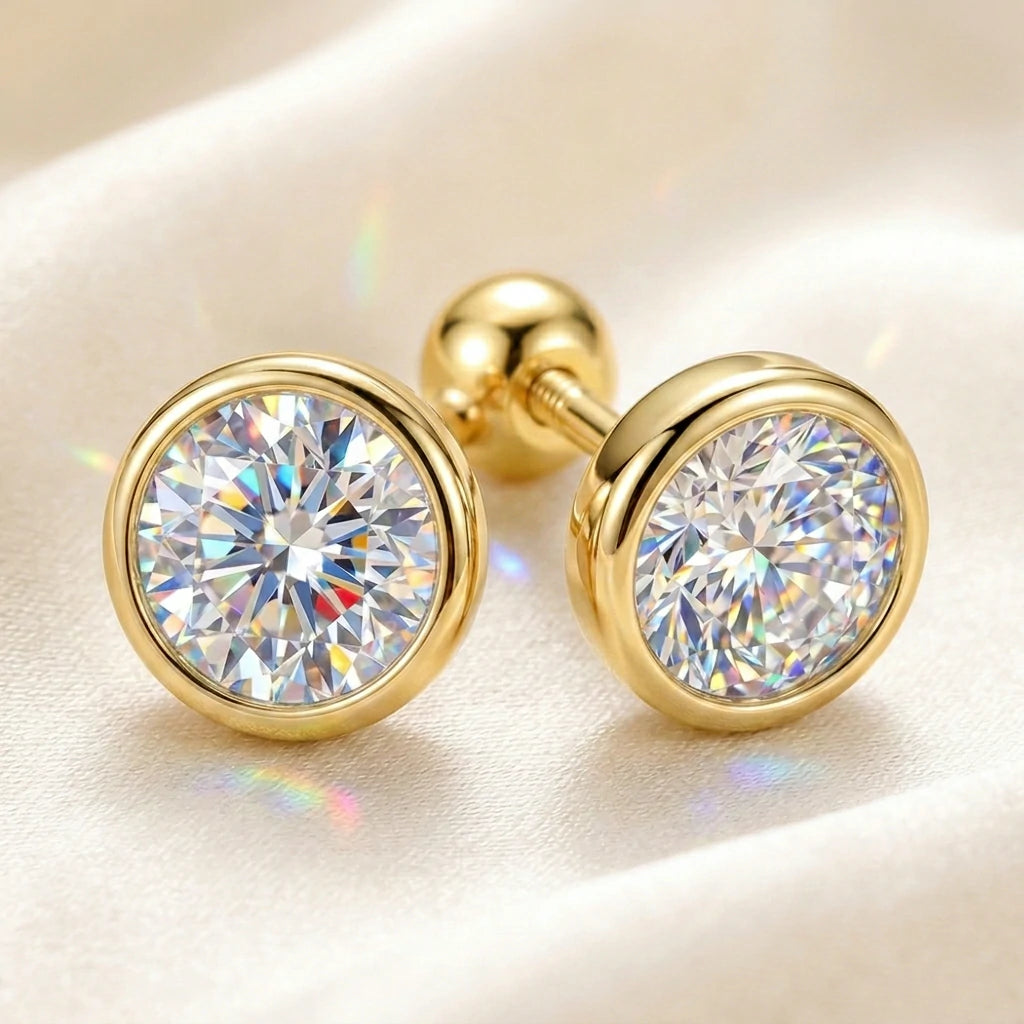 🚨 FLASH SALE: LAST DAY 90% OFF -The "Sleep-Safe" Moissanite Bubble Studs – Passes Diamond Tester