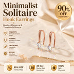 🔥 LAST DAY 90% OFF : Minimalist Solitaire U-Shape Hook Earrings – Easy-On Comfort & Timeless Brilliance