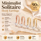 🔥 LAST DAY 90% OFF : Minimalist Solitaire U-Shape Hook Earrings – Easy-On Comfort & Timeless Brilliance