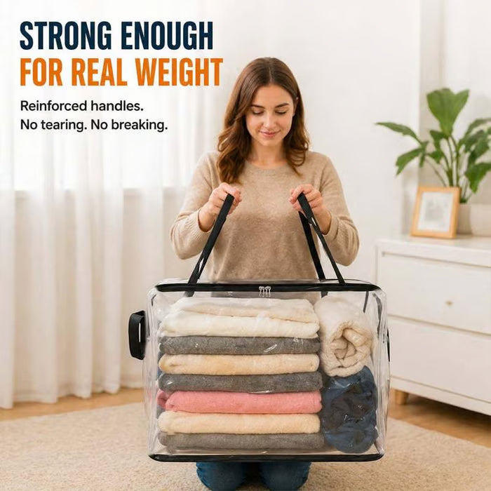 🎁 Last Day Sale 49% OFF📦Large Heavy-Duty Thick Clear Storage Bag for Clothes, Moving & Storage