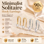 🔥 LAST DAY 90% OFF : Minimalist Solitaire U-Shape Hook Earrings – Easy-On Comfort & Timeless Brilliance