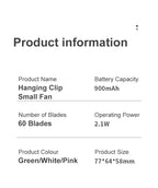 Portable Silent Mini Bladeless Electric Fan