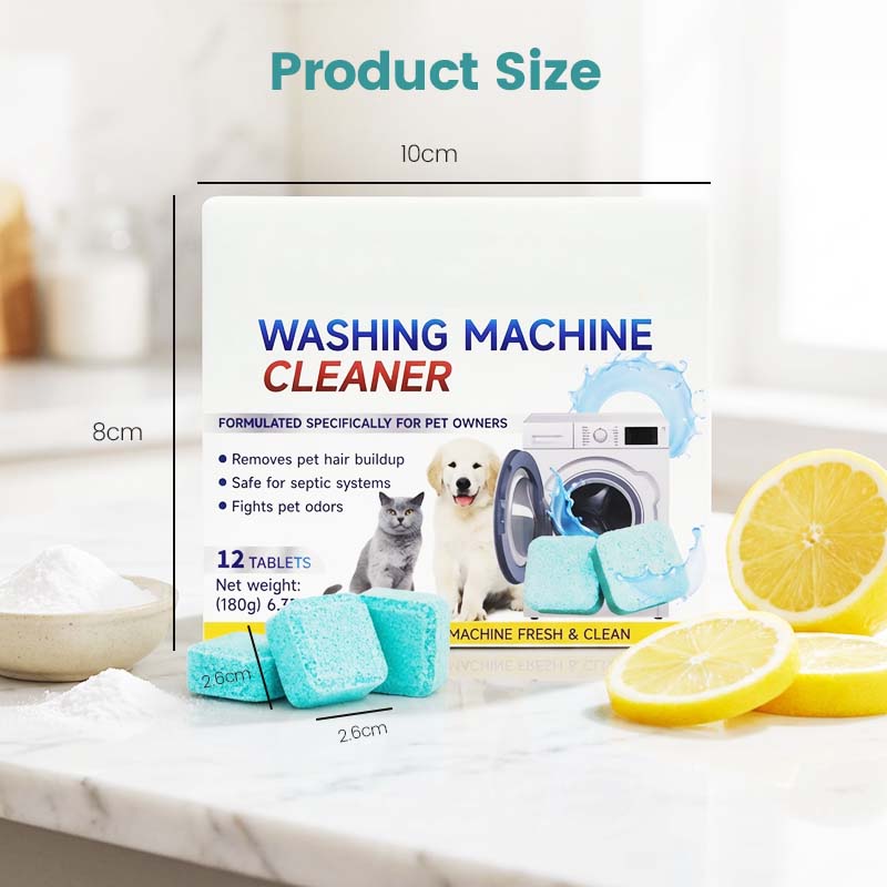 ⏳LAST DAY SPECIAL PRICE!! 🏆  Eco-Friendly Washing Machine Cleaner 12 Tablets - Deep Cleans Inner Drum & Eliminates Odors for a Fresh Washer 🌸